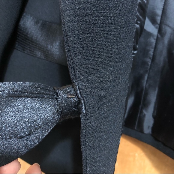 JULiAN TAYLOR Blazer Suit Jacket Decorative Bow Black Sz 14 - Picture 5 of 10